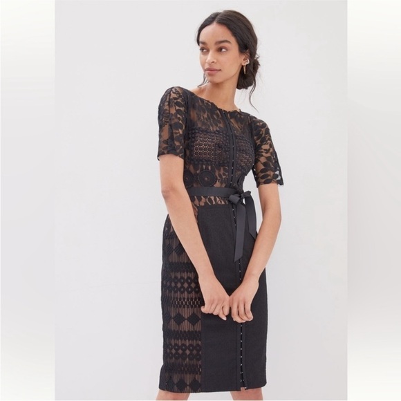 Anthropologie Dresses & Skirts - Byron Lars Anthropologie Black Lace Carissima Sheath Dress
